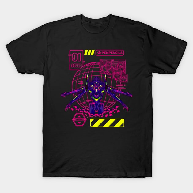 mecha monster danger virus T-Shirt by PenPencils